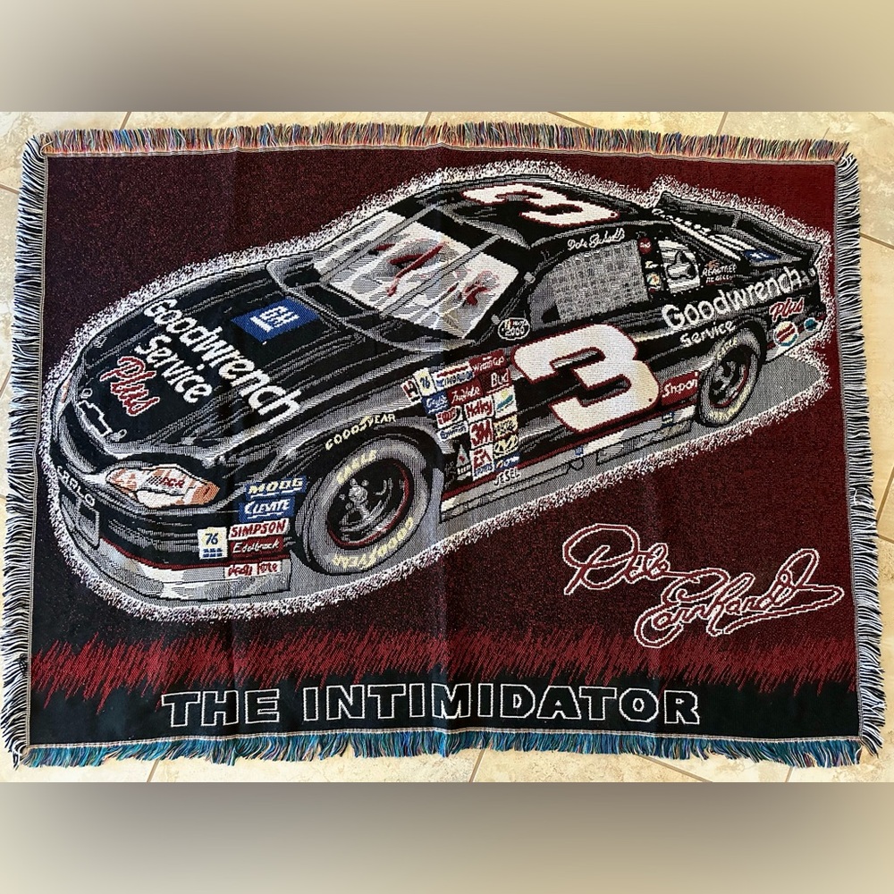 Dale Earnhardt #3 The Intimidator Throw Blanket Made in USA Approx. 43”x60”